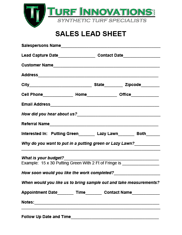 sales-lead-sheet-turf-innovations