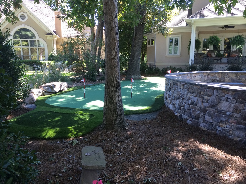 NC lawn and green w stone work